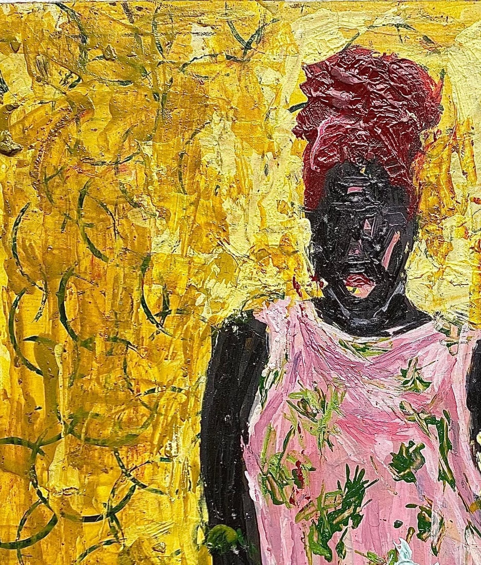 Agbalaya Abdulahi Opeyemi, Once Given a White Rose 3 - 21st Century Contemporary, Impasto, Acrylic, - 11