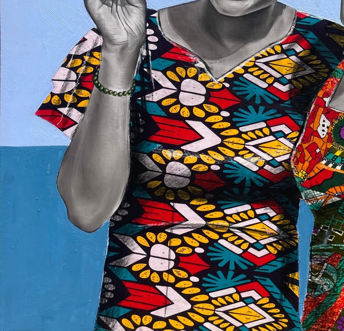 Ademola Clement Ajayi, Peace Begins With A Smile - 21st Century Contemporary, Figurative Portrait - 13