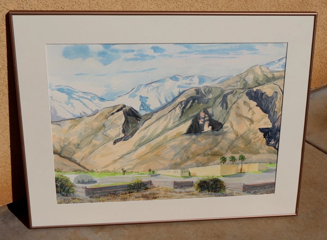 Ira Bartholomy "Bud" Hillyer Palm Springs Mountains 2001 Original Watercolor - 2