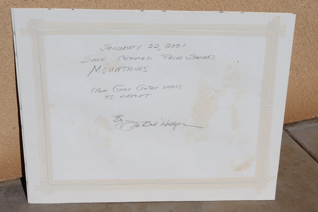Ira Bartholomy "Bud" Hillyer Palm Springs Mountains 2001 Original Watercolor - 5