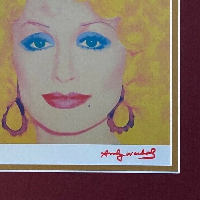 Andy Warhol Dolly Parton Signed Iconic Print Framed Vintage Ready to Hang Art - 3