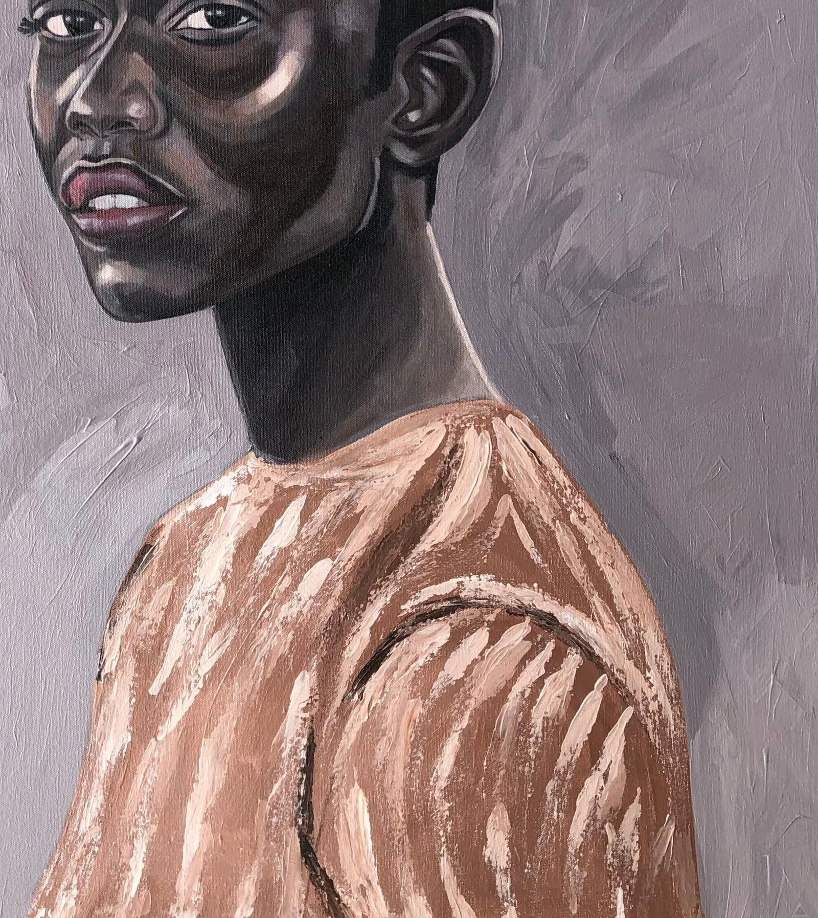 Kayimahe Ishmael Zed, Sable - 21st Century Contemporary, Expressionist Portrait, African Woman, - 14