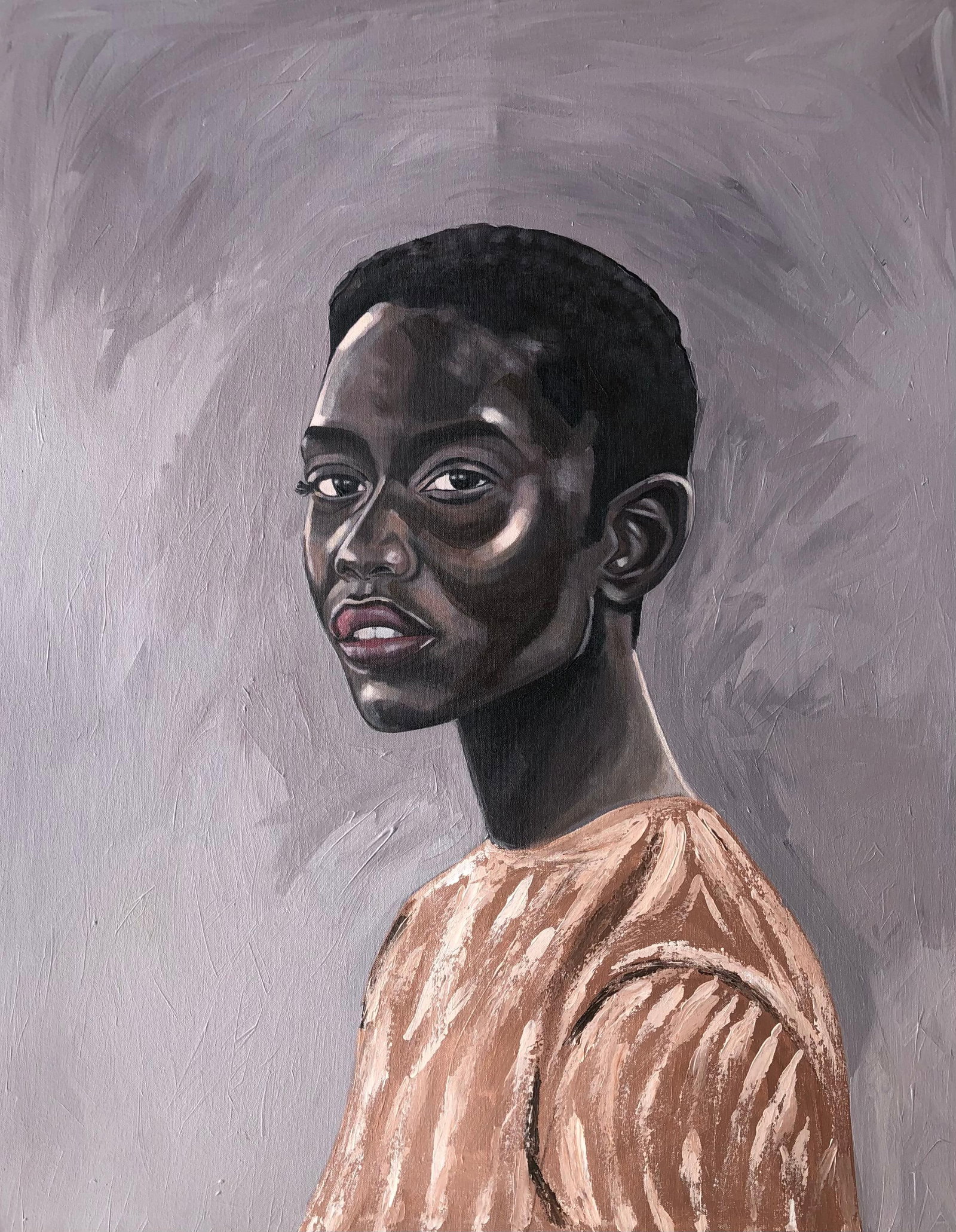 Kayimahe Ishmael Zed, Sable - 21st Century Contemporary, Expressionist Portrait, African Woman, - 4