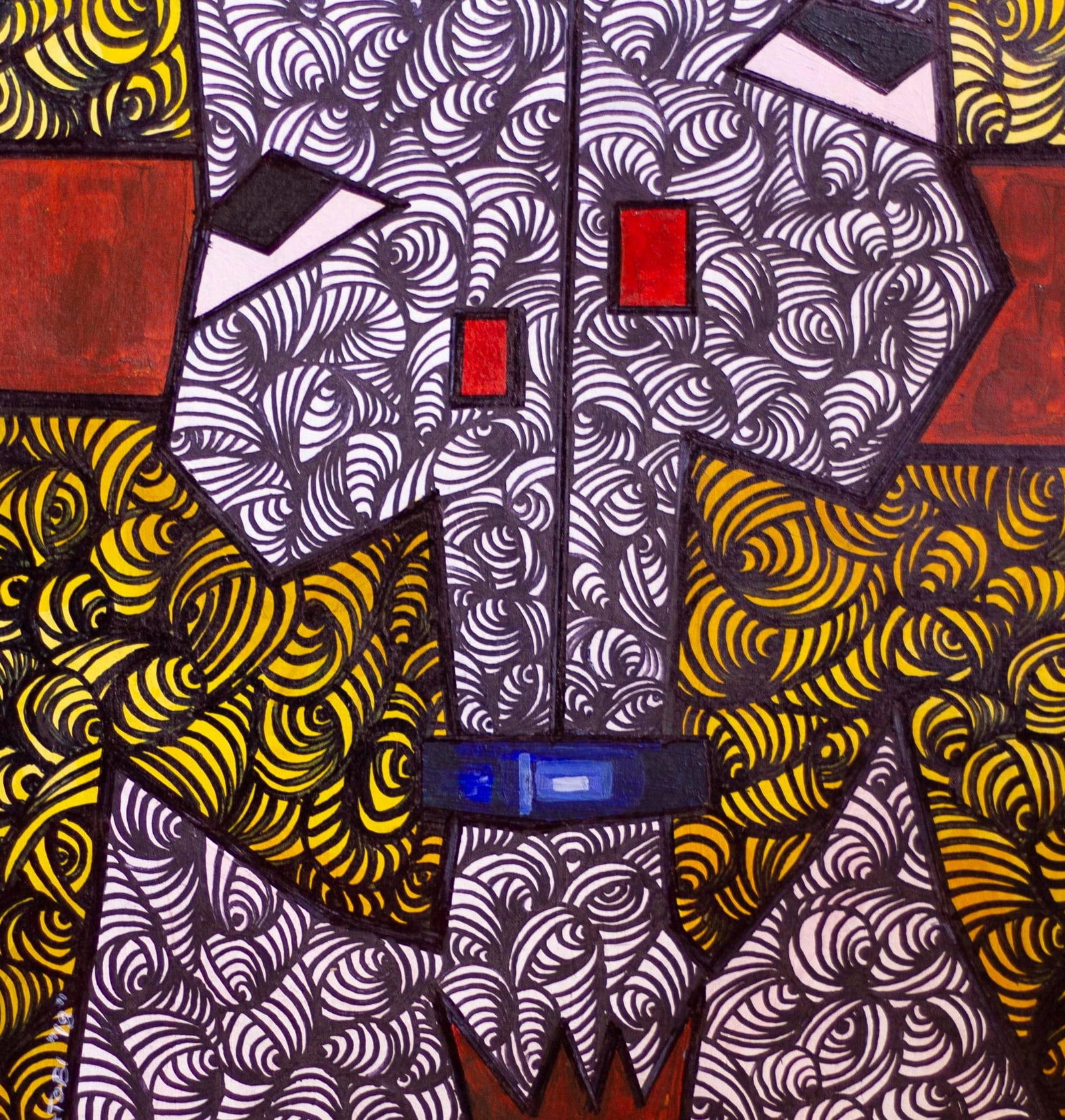 Oluwatobiloba Amusan, Identical Twin - 21st Century, Contemporary, Figurative Indigenous Art, - 11