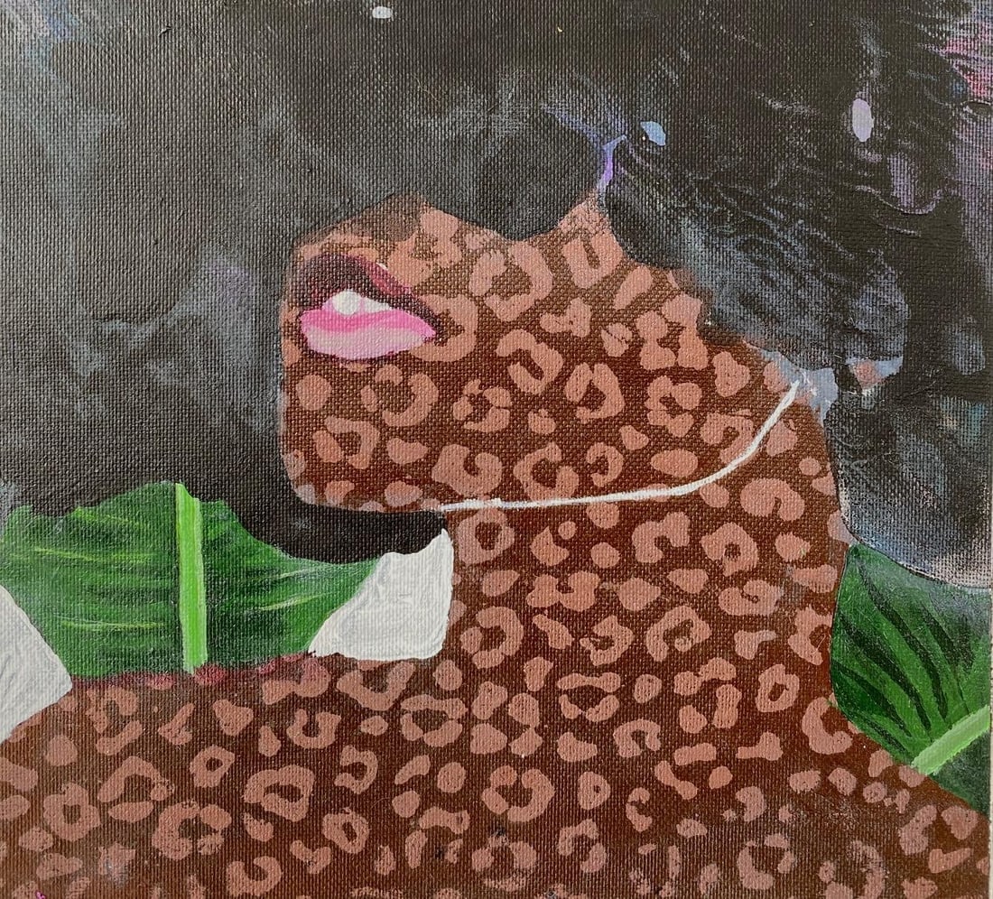 Rotimi Godwin, Afro Crown 2 - 21st Century, Expressionist, Figurative Portrait, Human Hair, 2023 - 2