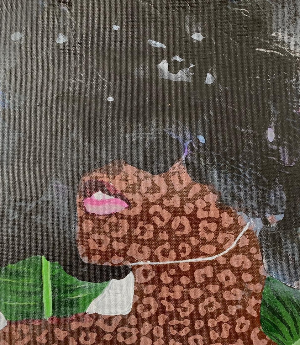 Rotimi Godwin, Afro Crown 2 - 21st Century, Expressionist, Figurative Portrait, Human Hair, 2023 - 3