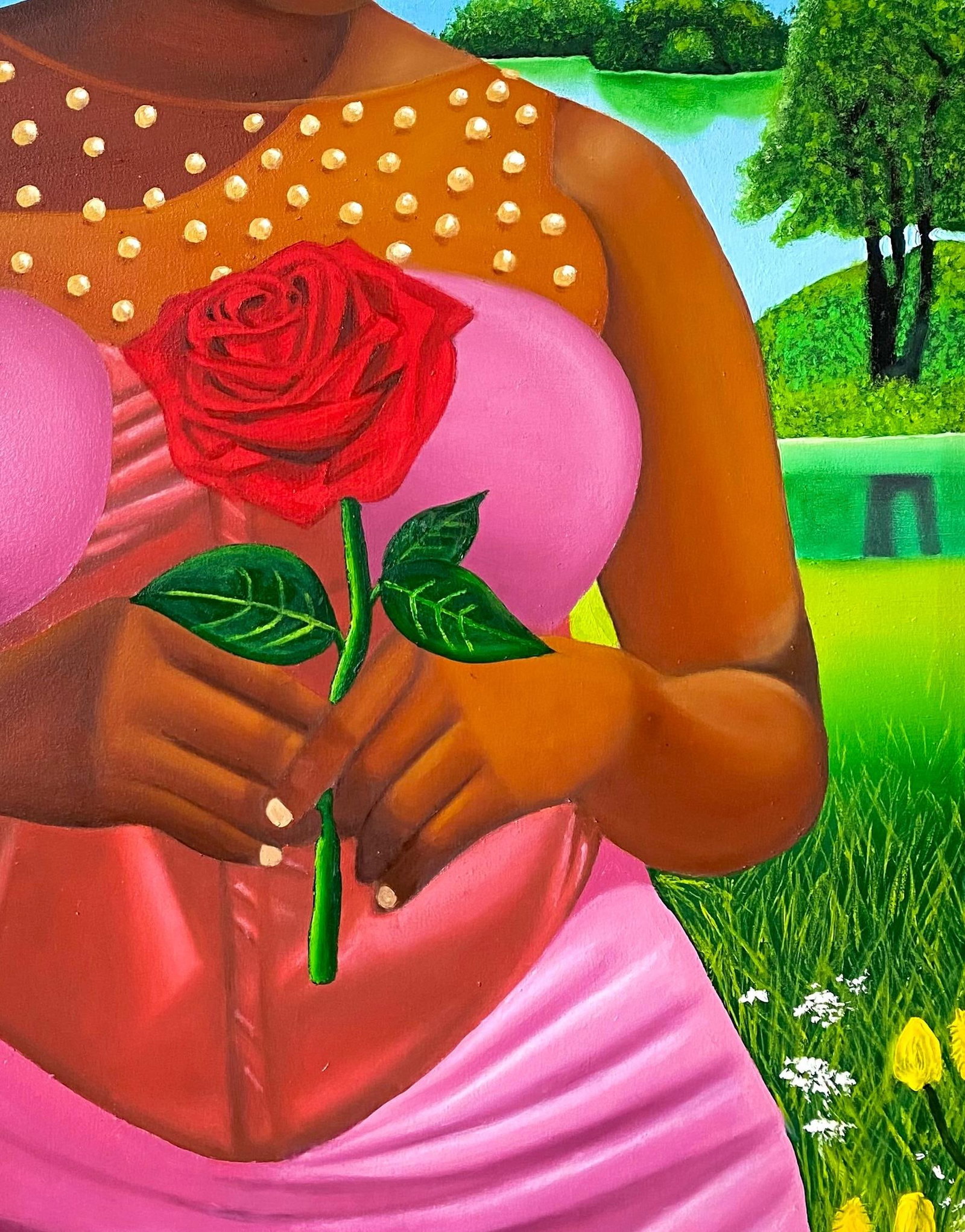 Tolulope Adigbo, My Rose Is Yours Alone - 21st Century Contemporary, Figurative Portrait, Fashion, - 3
