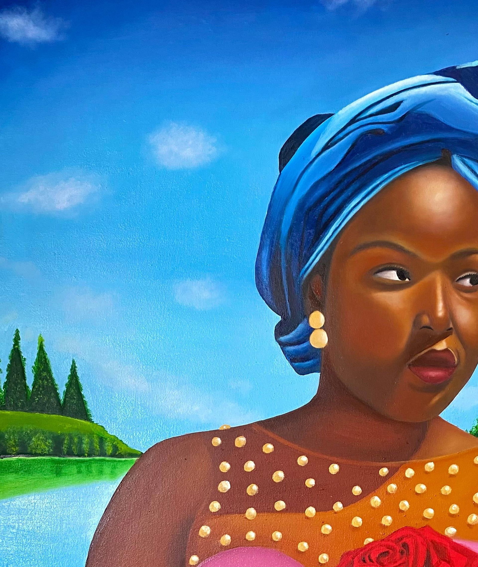 Tolulope Adigbo, My Rose Is Yours Alone - 21st Century Contemporary, Figurative Portrait, Fashion, - 6