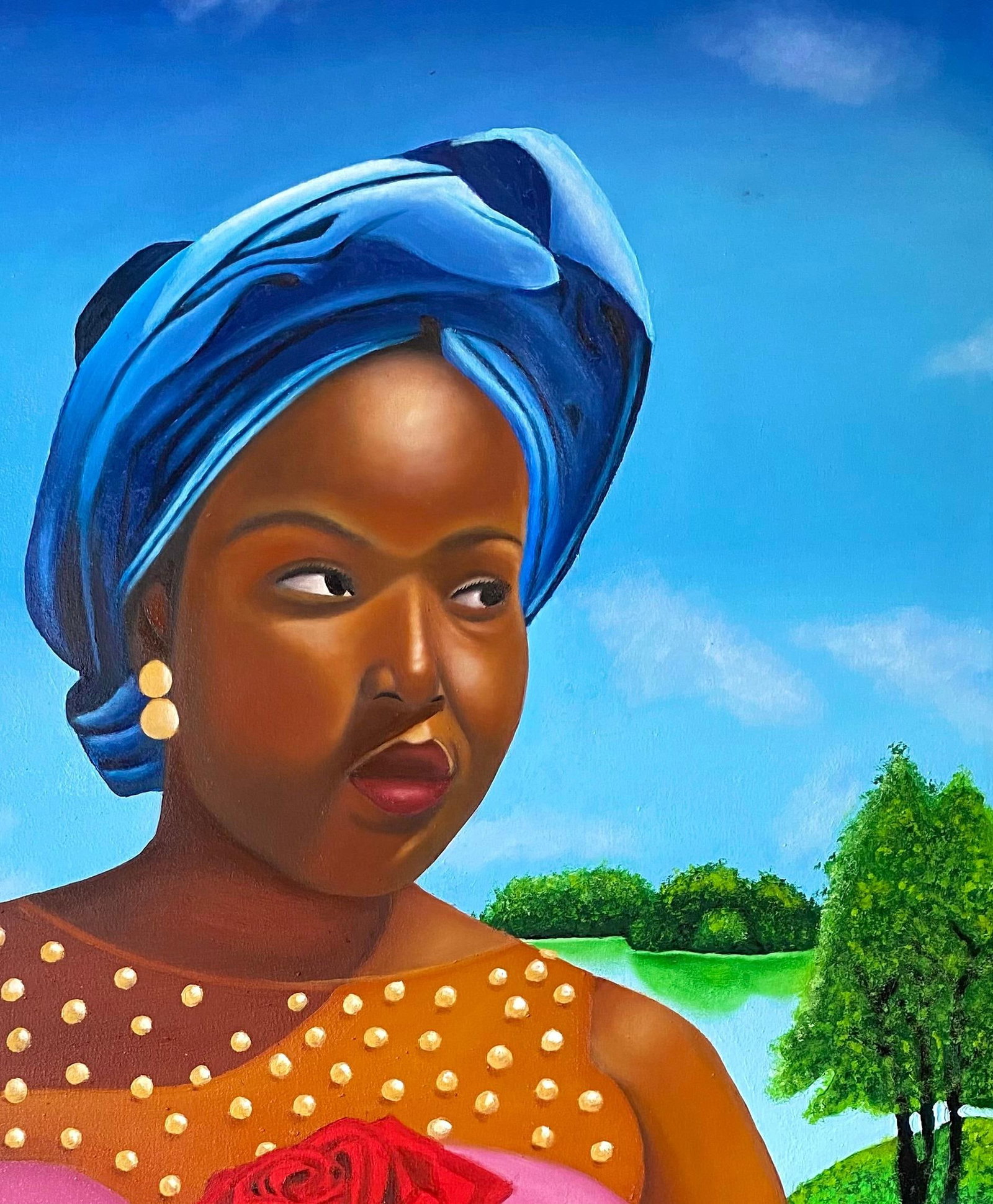 Tolulope Adigbo, My Rose Is Yours Alone - 21st Century Contemporary, Figurative Portrait, Fashion, - 7