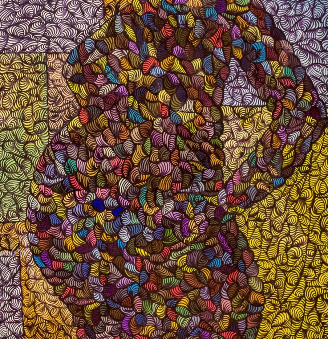 Oluwatobiloba Amusan, Expectation - 21st Century, Contemporary, Figurative, Collage, Pregnant Woman, - 3