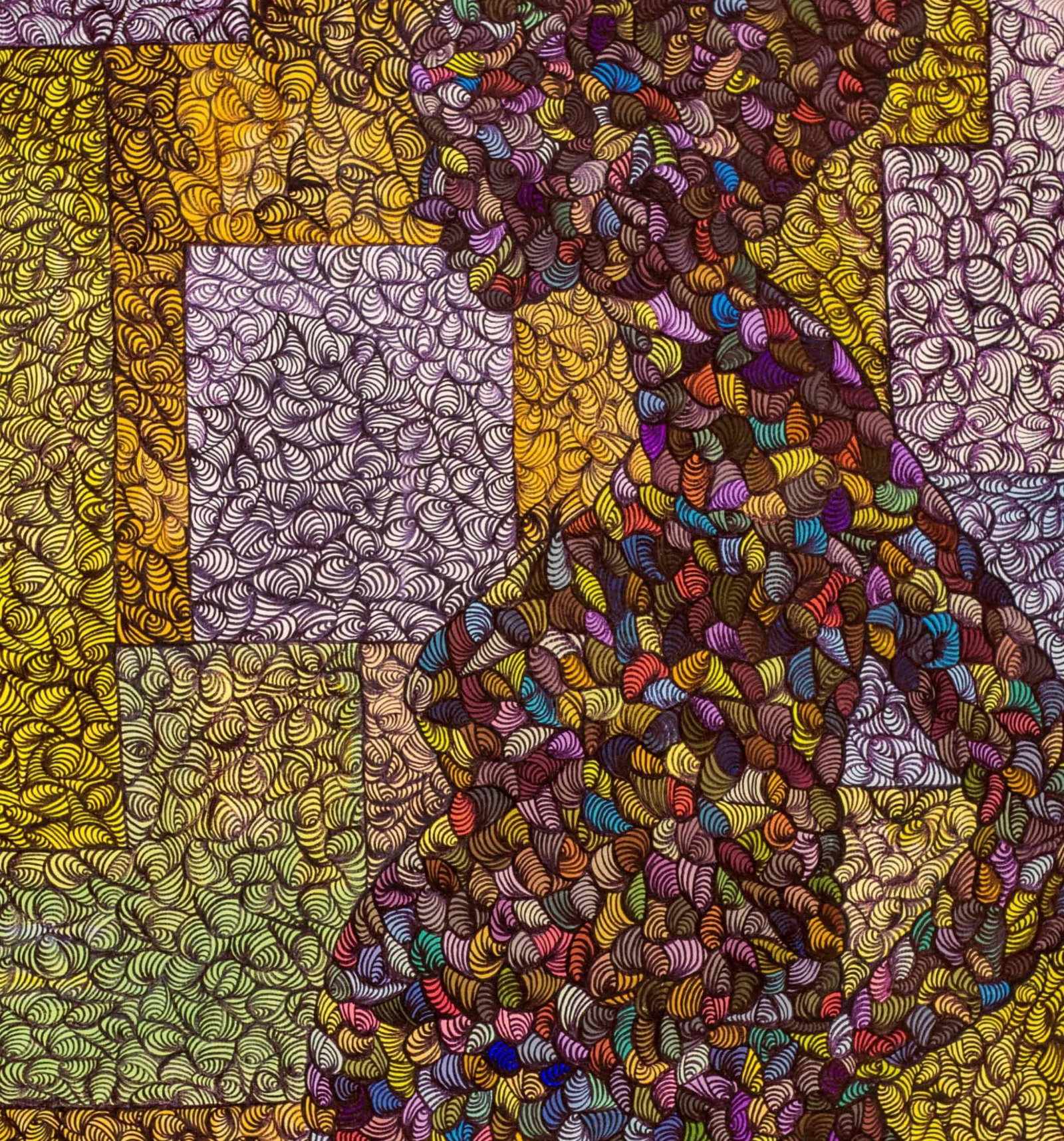 Oluwatobiloba Amusan, Expectation - 21st Century, Contemporary, Figurative, Collage, Pregnant Woman, - 4