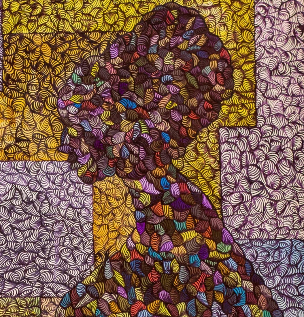 Oluwatobiloba Amusan, Expectation - 21st Century, Contemporary, Figurative, Collage, Pregnant Woman, - 7
