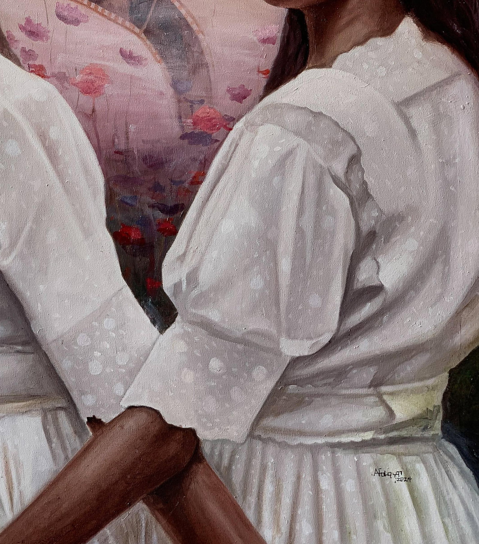 Afolayan Emmanuel, Unfurling the Past - 21st Century, Contemporary, Figurative Portrait, Oil, Women, - 14
