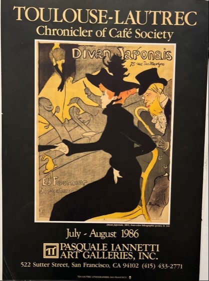 Toulouse Lautrec: Title:Toulouse Lautrec Description:Exhibition poster, 1986 Dimensions:18 X 25 Reserve: $10.00 Shipping: Domestic: Flat-rate of $20.00 to anywhere within the contiguous U.S. International: Foreign