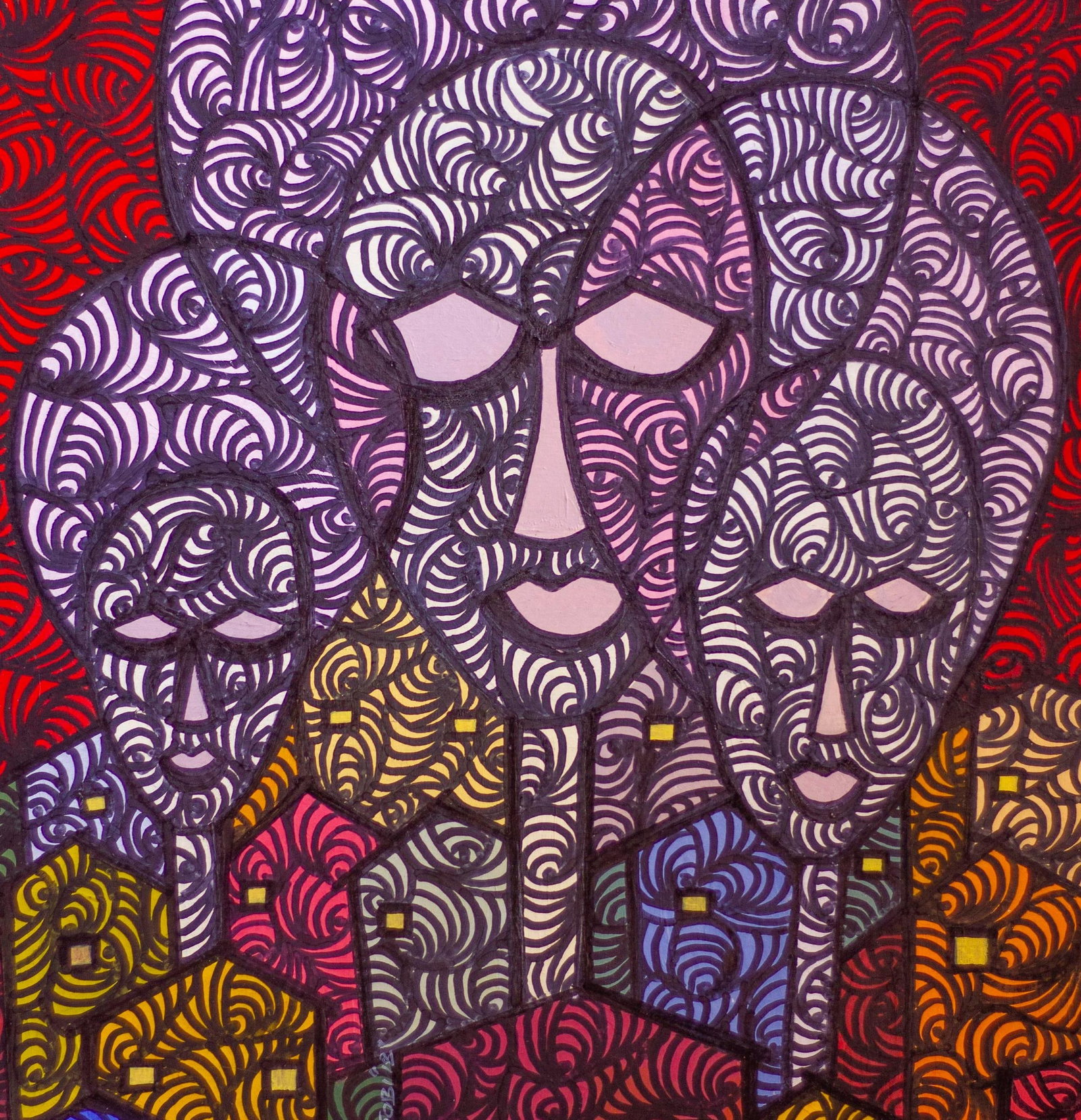 Oluwatobiloba Amusan, Wise Women - 21st Century, Contemporary, Figurative Indigenous Art, Cultural, - 3