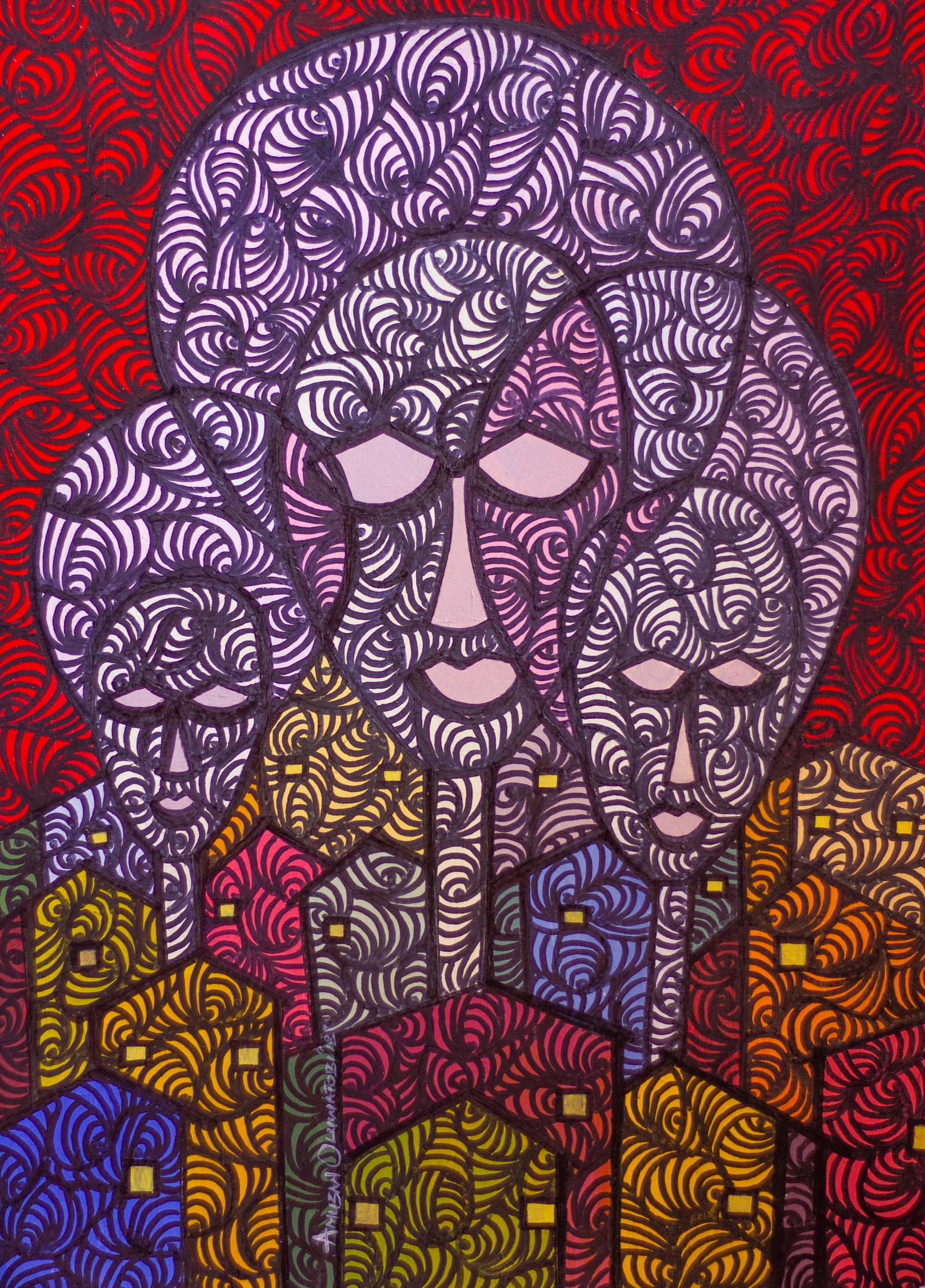 Oluwatobiloba Amusan, Wise Women - 21st Century, Contemporary, Figurative Indigenous Art, Cultural, - 4