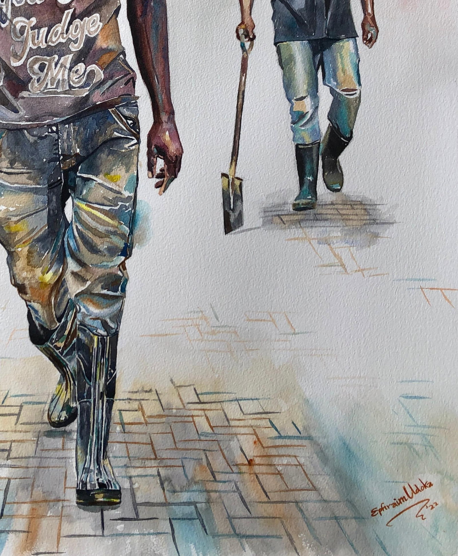 Ephraim Udoka, Walking Tall (Respect) - 21st Century, Contemporary, Figurative, Construction, 2023 - 8