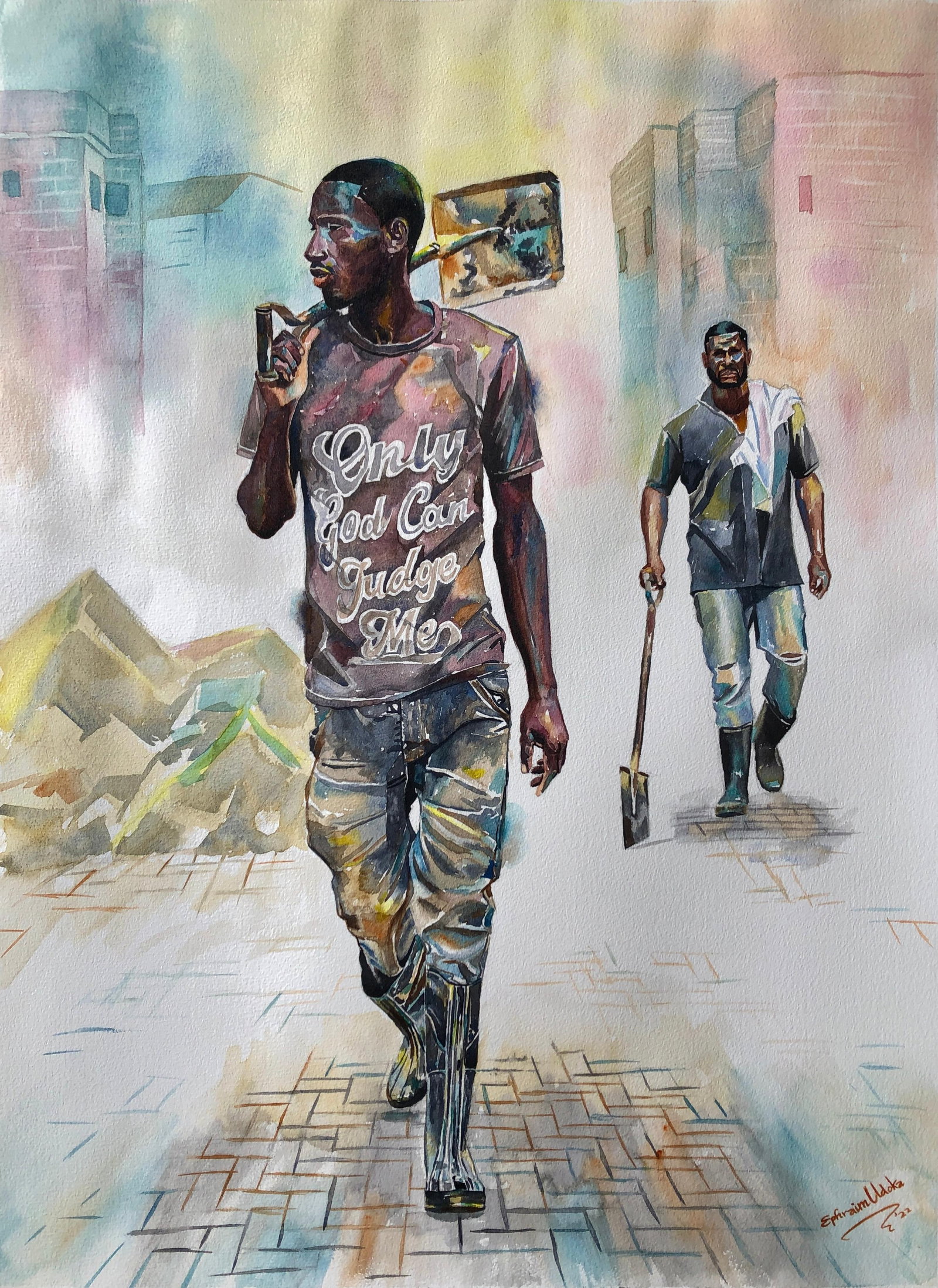 Ephraim Udoka, Walking Tall (Respect) - 21st Century, Contemporary, Figurative, Construction, 2023 - 10