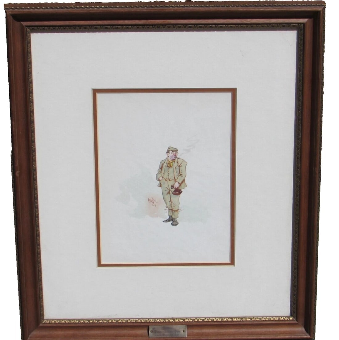 JOSEPH CLAYTON CLARK Original 19th Century Watercolor DURDIES Dickens Character (1 of 9)