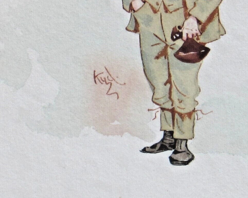 JOSEPH CLAYTON CLARK Original 19th Century Watercolor DURDIES Dickens Character - 4