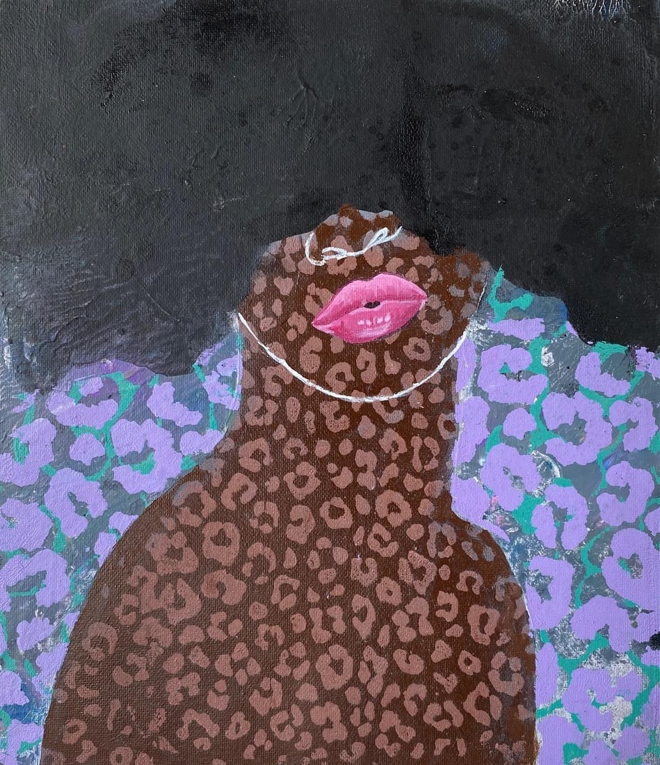 Rotimi Godwin, Afro Crown 1 - 21st Century, Expressionist , Figurative Portrait, Human Hair, 2023 - 4