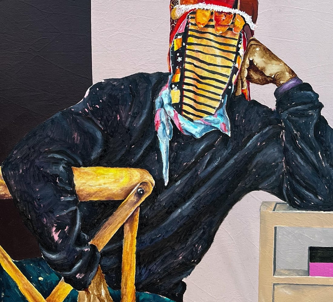 Emmanuel Ojebola, Masked Elegance in Contemporary Threads 2 - 21st Century, Contemporary, Africa, - 12