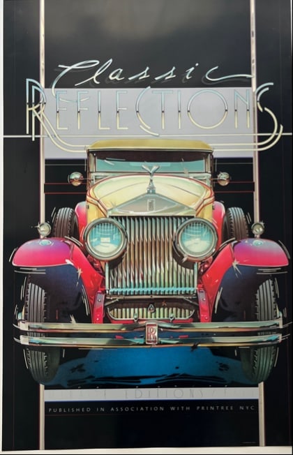 Rolls-Royce: Title:Rolls-Royce Description:Poster on mylar, 1980s Dimensions:22 X 34 Reserve: $50.00 Shipping: Domestic: Flat-rate of $20.00 to anywhere within the contiguous U.S. International: Foreign shipping