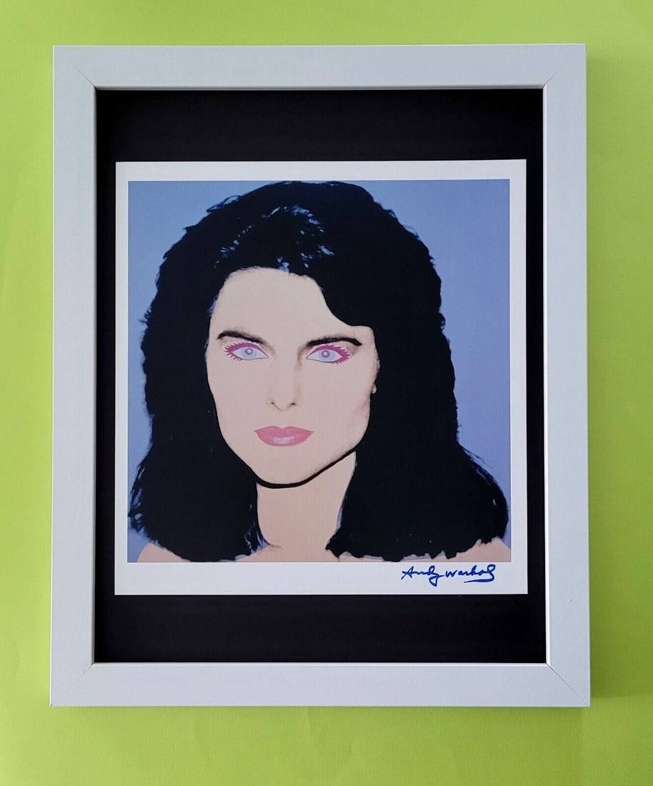 ANDY WARHOL + 1984 SIGNED + MARIA SHRIVER + POP ART + MOUNTED & FRAMED BUY NOW!: This is a Beautiful and Scarce 1984 Print by Andy Warhol " MARIA SHRIVER " FACSIMILE SIGNED IN INK Printed in Glossy Paper after the Iconic Artwork made by Mr. Warhol Mounted in an acid free