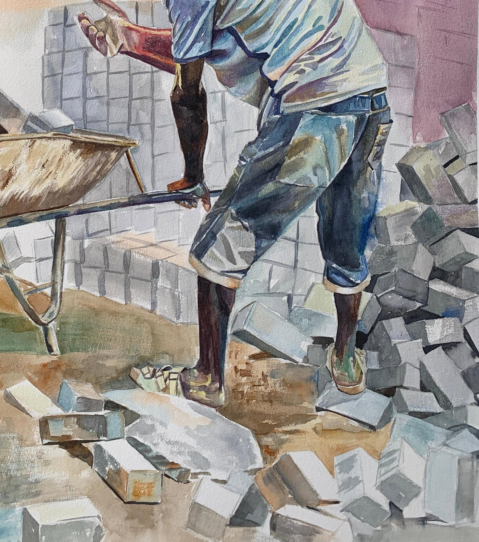 Ephraim Udoka, Bulls Eye (Respect) - 21st Century, Contemporary, Figurative, Construction, Work, - 8
