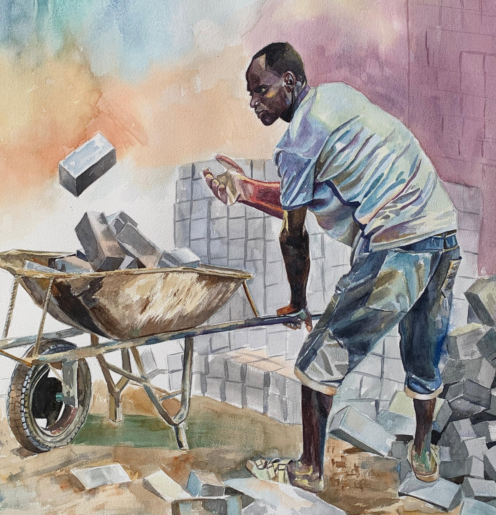 Ephraim Udoka, Bulls Eye (Respect) - 21st Century, Contemporary, Figurative, Construction, Work, - 9