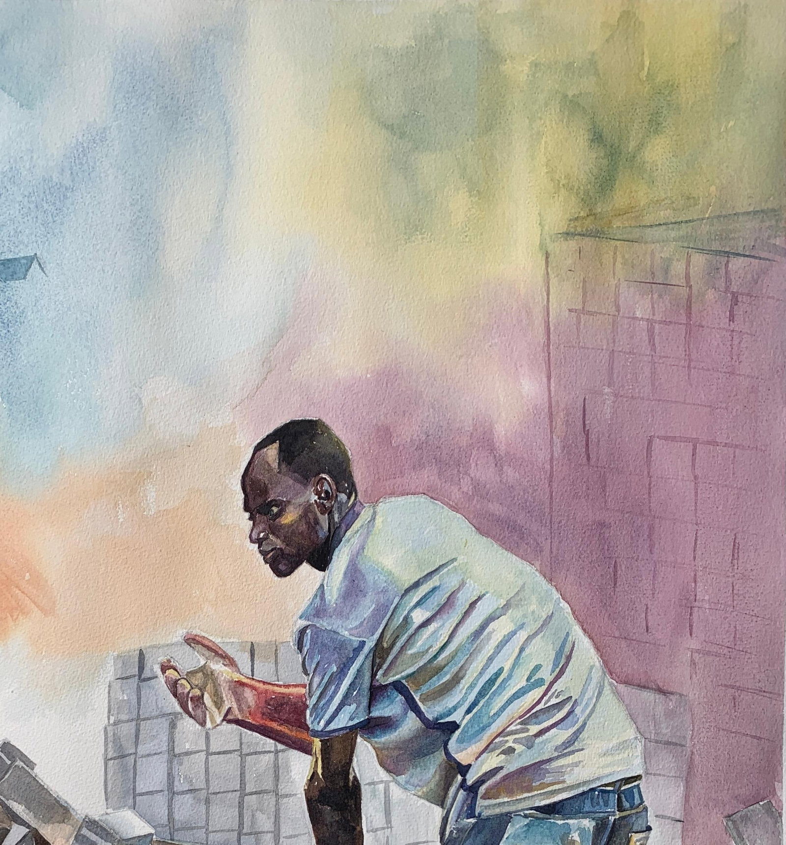 Ephraim Udoka, Bulls Eye (Respect) - 21st Century, Contemporary, Figurative, Construction, Work, - 12
