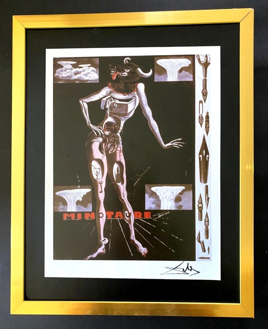 SALVADOR DALI + SIGNED PRINT FROM 1970 + WITH NEW FRAME (1 of 3)