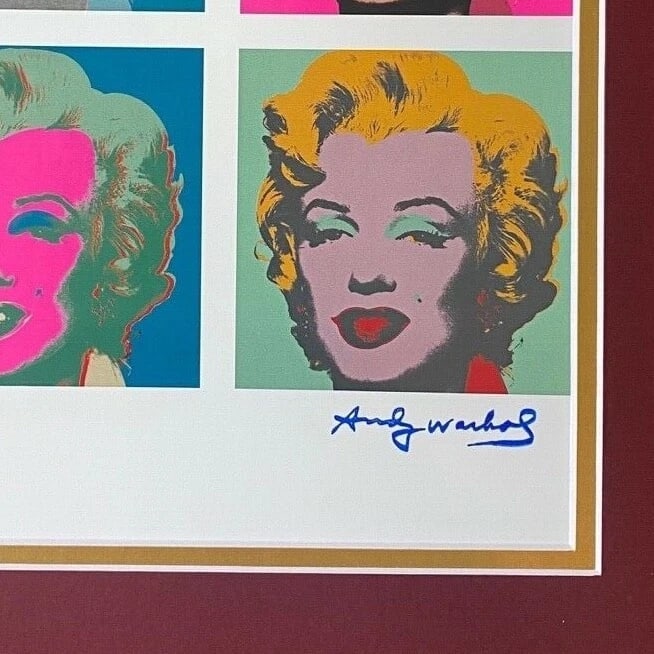 Andy Warhol Signed Marilyn Monroe Print 1984 Framed Pop Art Piece - 2