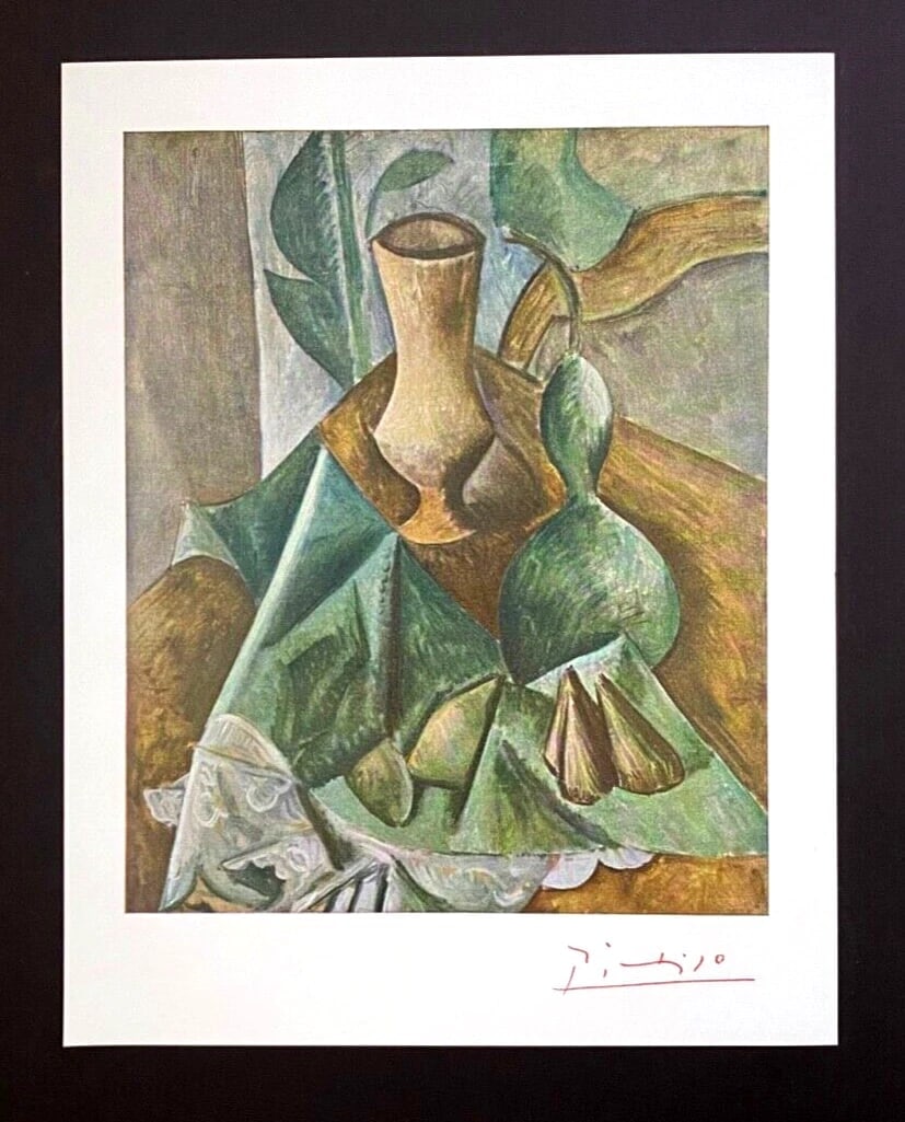 PABLO PICASSO 1961 SIGNED SUPERB PRINT FRAMED FROM LONDON STILL LIFE - 2