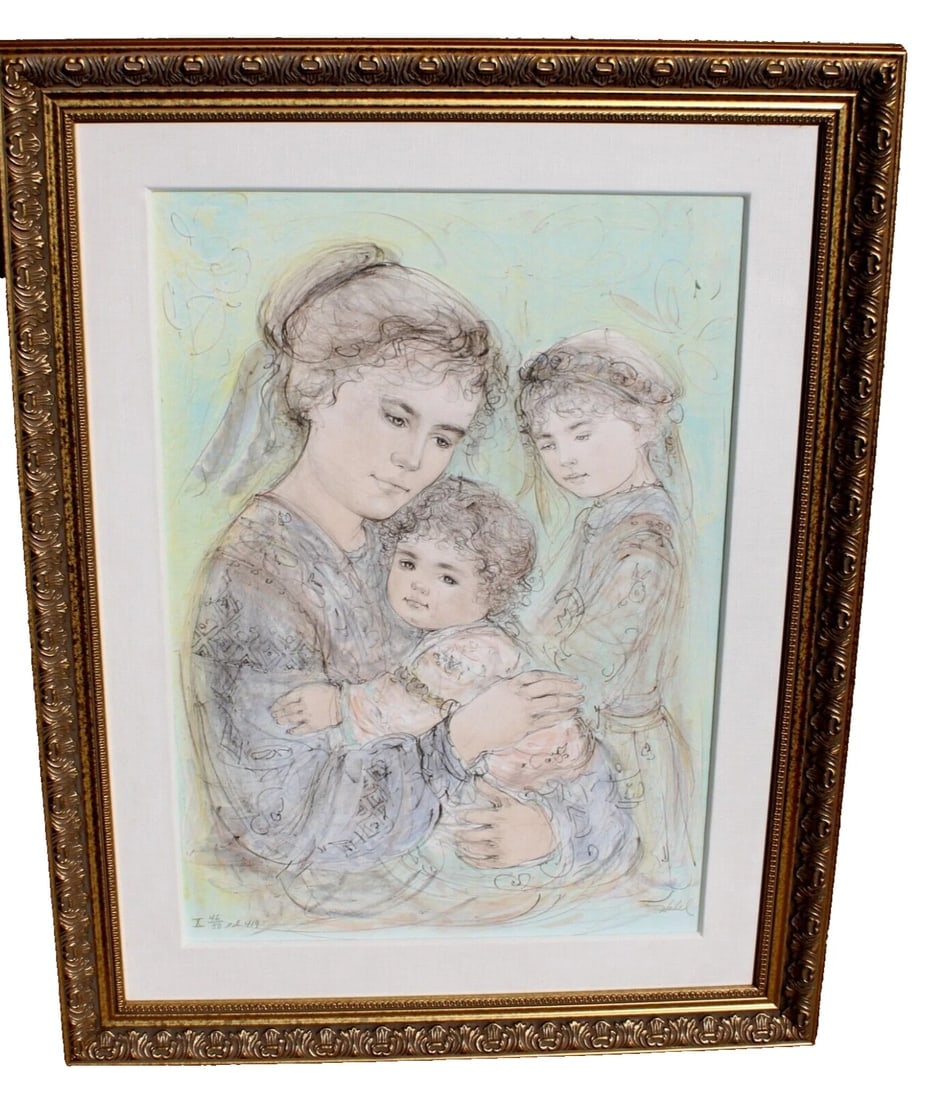 EDNA HIBEL Lithograph Mother and Children S/N Edition 46/50 Ed 419 (1 of 6)