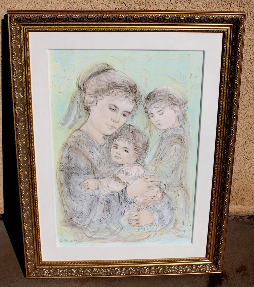 EDNA HIBEL Lithograph Mother and Children S/N Edition 46/50 Ed 419 - 6