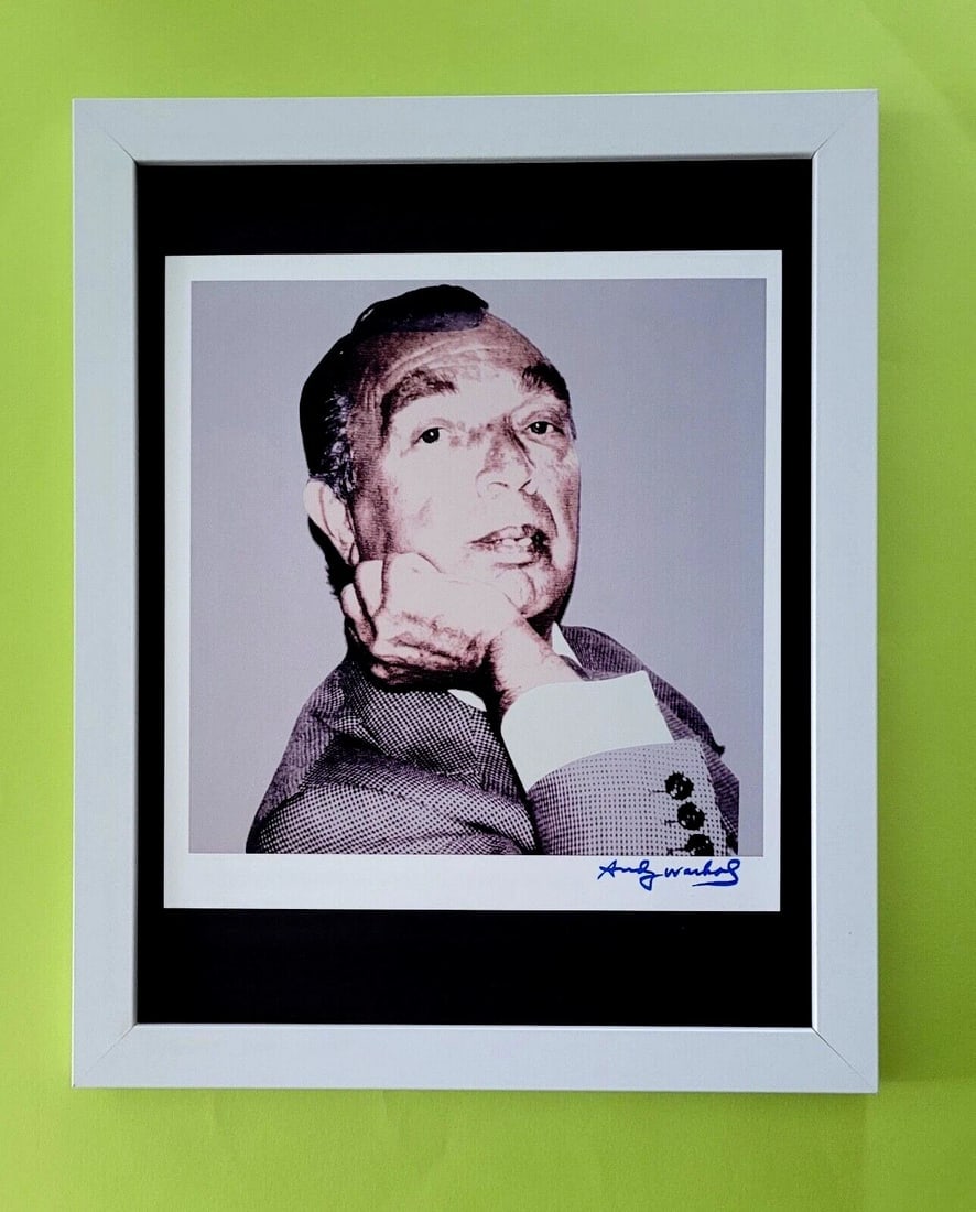 ANDY WARHOL + 1984 SIGNED + JACOB WEINTRAUB + POP ART MOUNTED & FRAMED BUY NOW! (1 of 3)