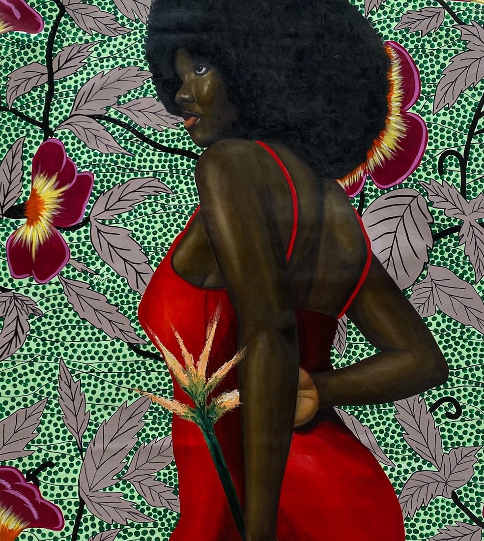 Gobe Joseph, Blossoms of Strength 1 - - 21st Century, Contemporary, Portrait, Women, Floral, 2023 - 14