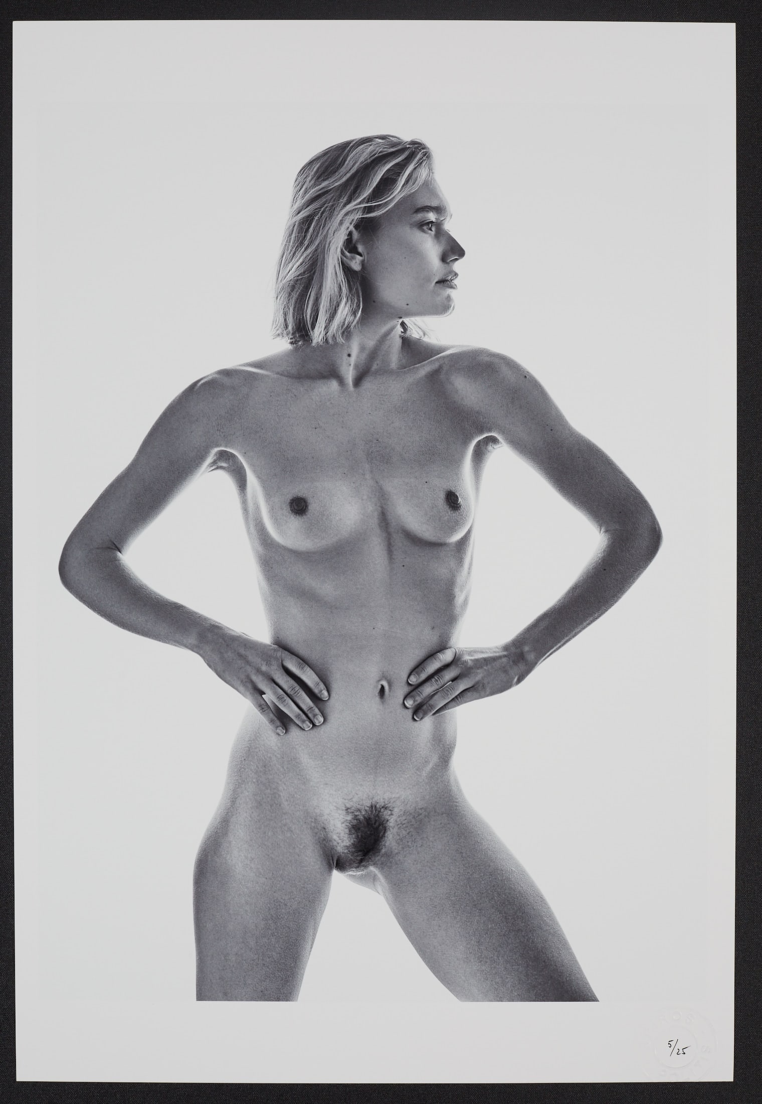 Dottir: Artist: Spiros Politis(1969-) Title:Dottir Date/Period:2023 Materials:photography Size:19" x13" Description:Figure portrait of Icelandic Danish model Dottir photographed in 2023 in London.Printed