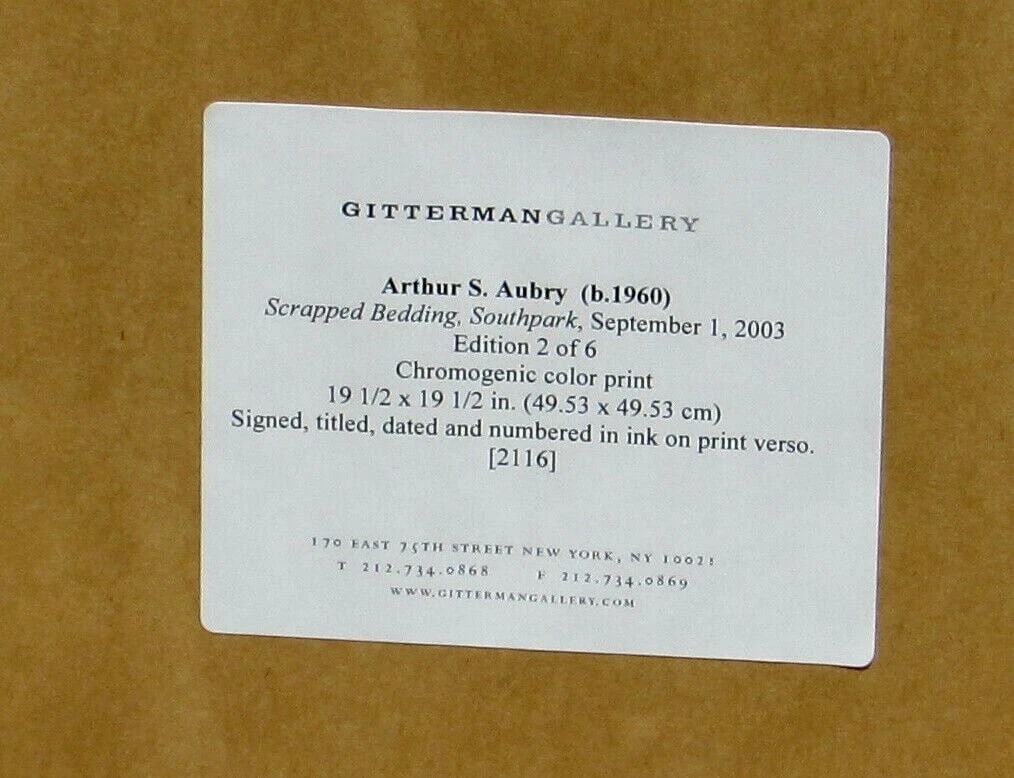 ARTHUR S. AUBRY C Print Scrapped Bedding Southpark 2003 #2 of 6 was $2000 - 5