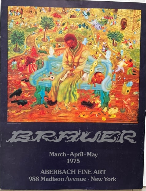 Arik Brauer: Title:Arik Brauer Description:Exhibition poster, 1975 Dimensions:23 X 30 1/3 in. Reserve: $50.00 Shipping: Domestic: Flat-rate of $30.00 to anywhere within the contiguous U.S. International: Foreign