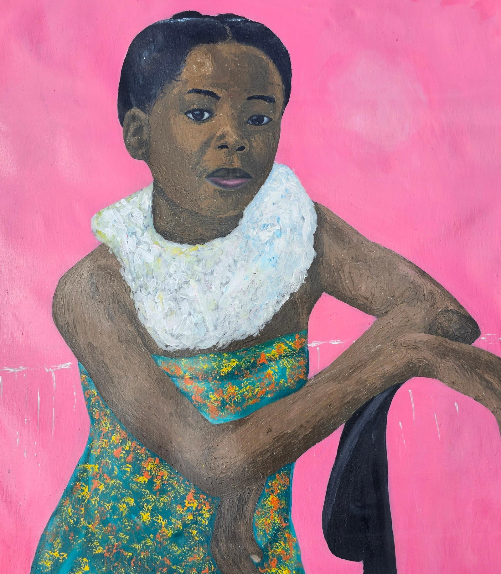 Olaniyi Timothy, Be Still - 21st Century Contemporary, Figurative Portrait, Acrylic, Young Girl, - 8