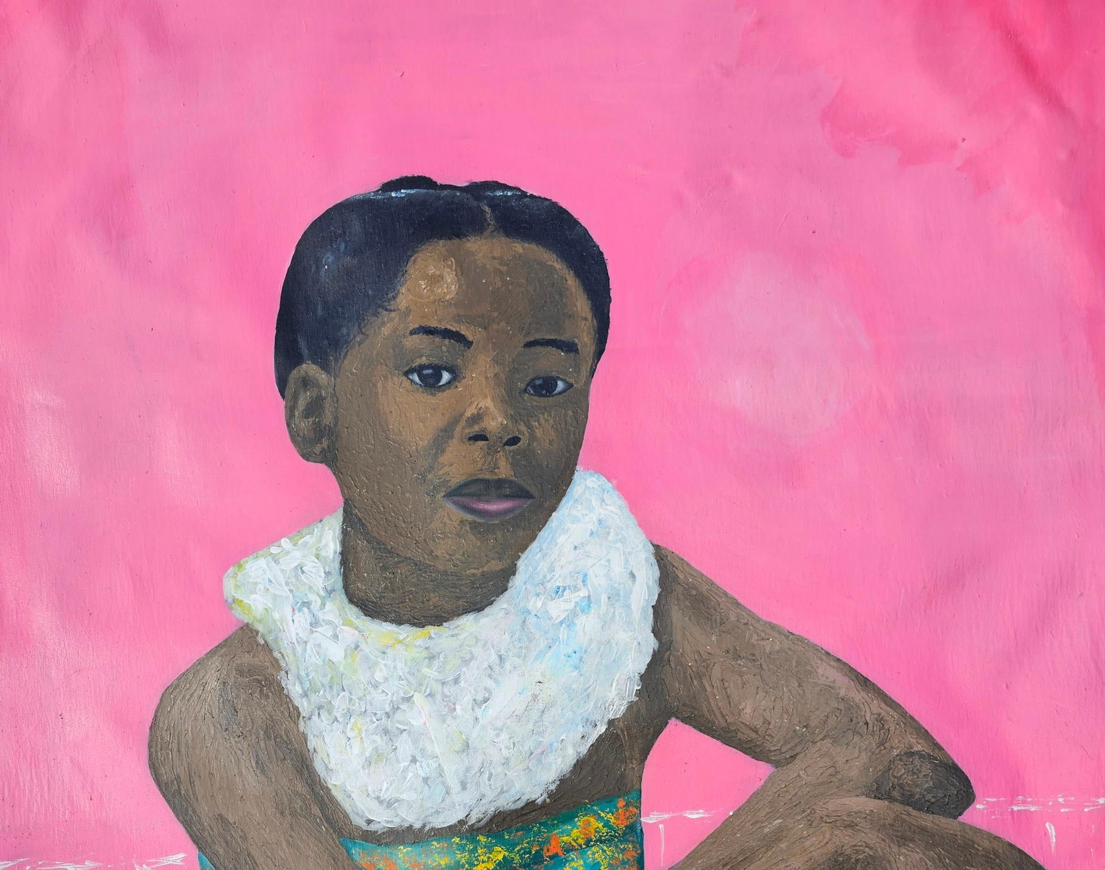 Olaniyi Timothy, Be Still - 21st Century Contemporary, Figurative Portrait, Acrylic, Young Girl, - 6