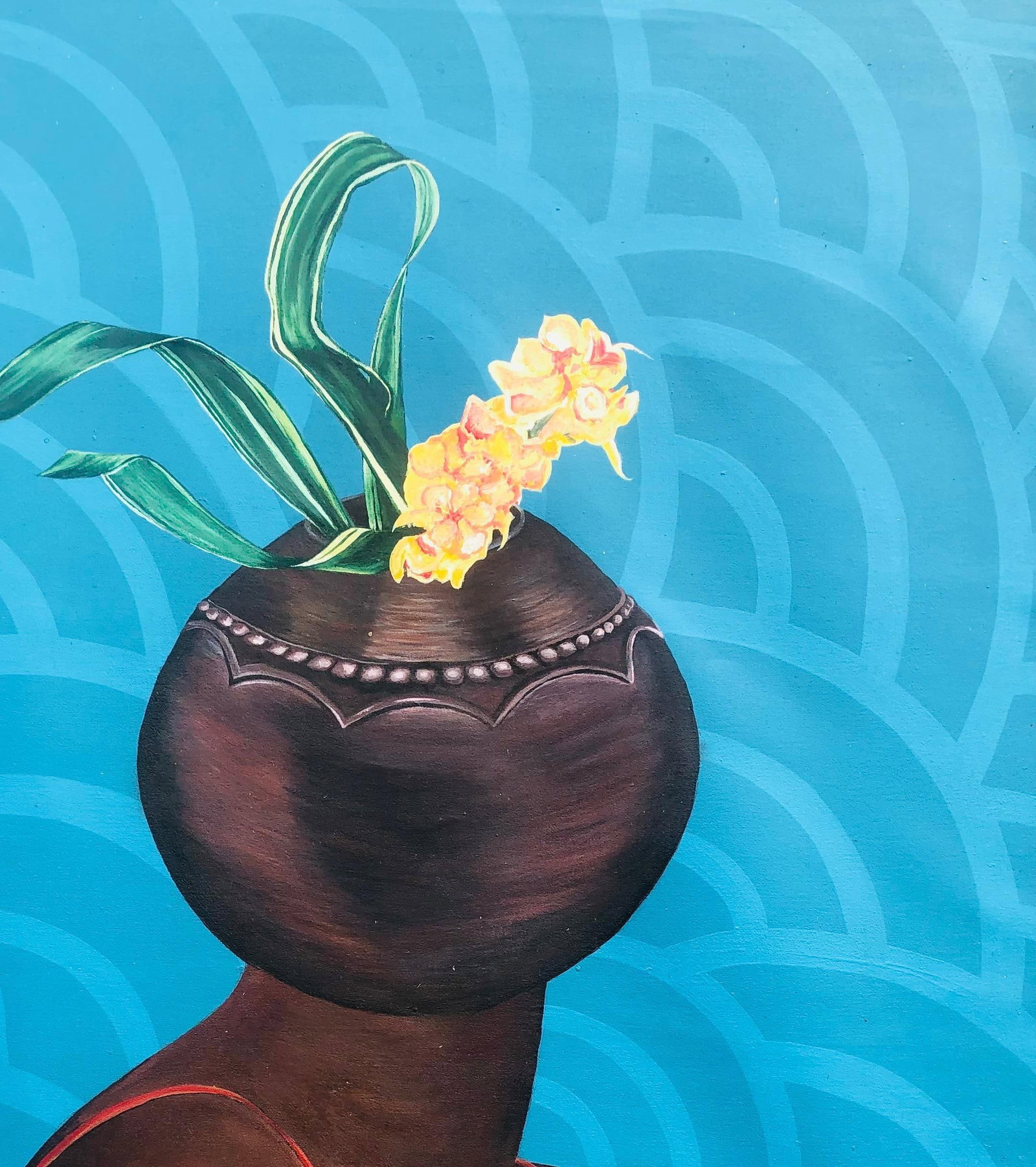 Hezekiah Oyejide Obidare, Black Goddess - 21st Century, Contemporary, Figurative, Woman, Flower Pot, - 13