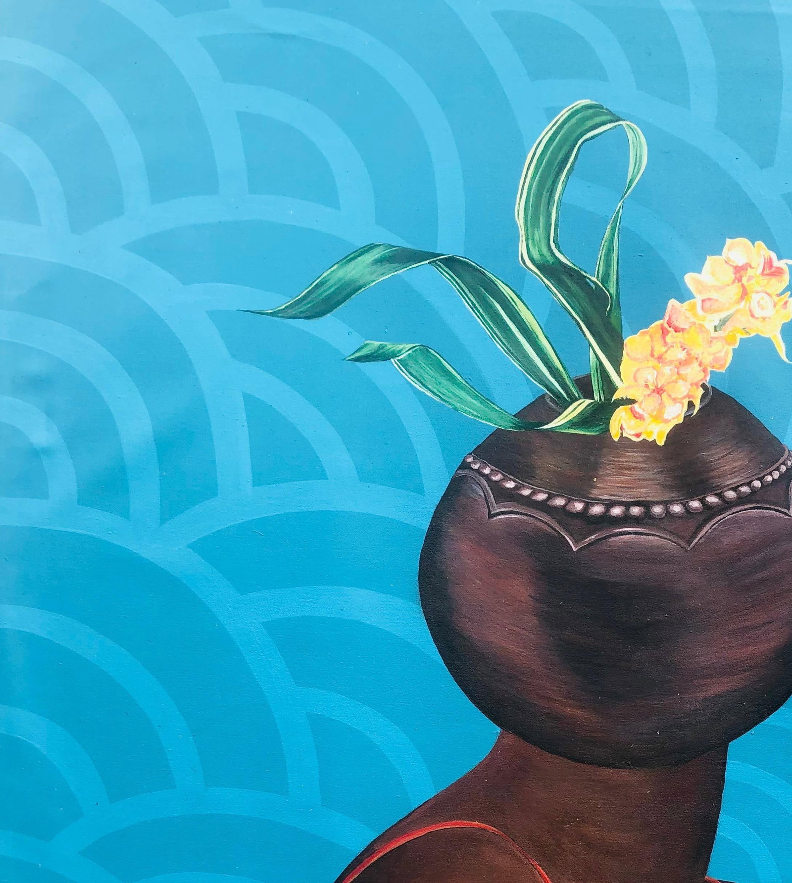 Hezekiah Oyejide Obidare, Black Goddess - 21st Century, Contemporary, Figurative, Woman, Flower Pot, - 6