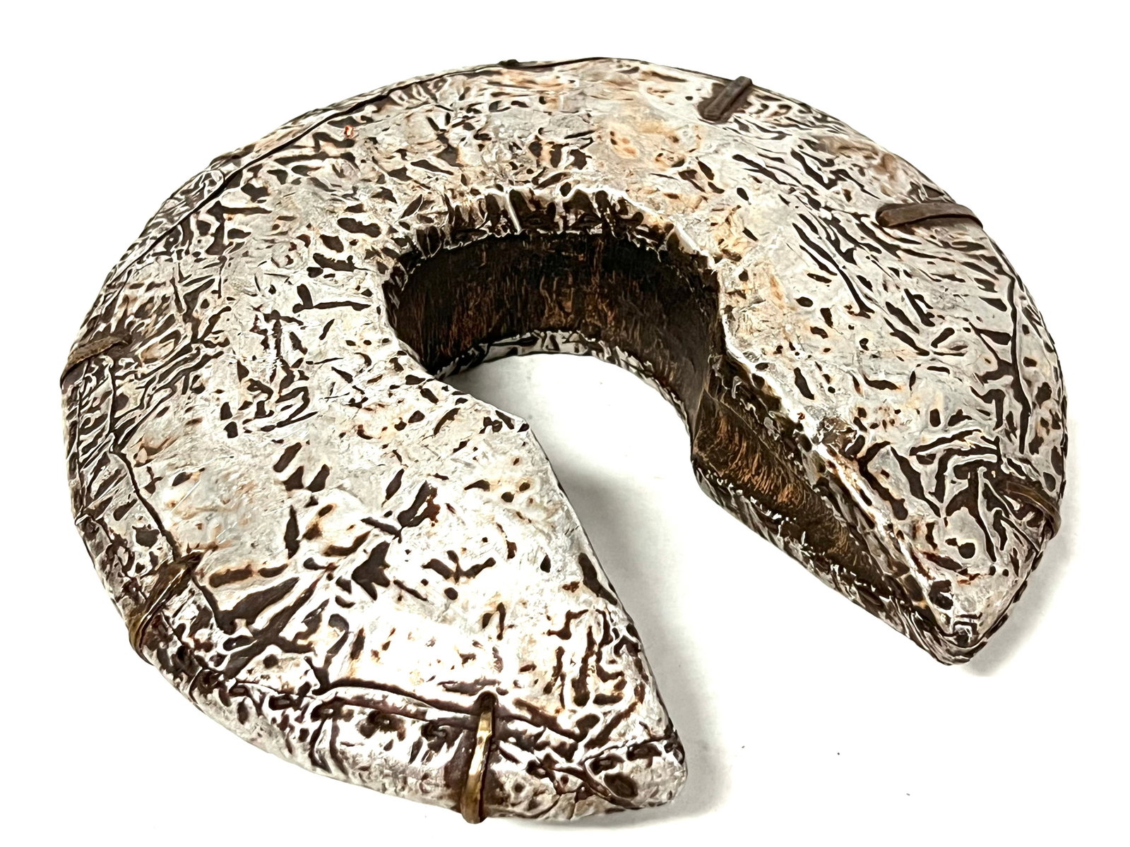Carved Wood and Tin Metal Currency - 6