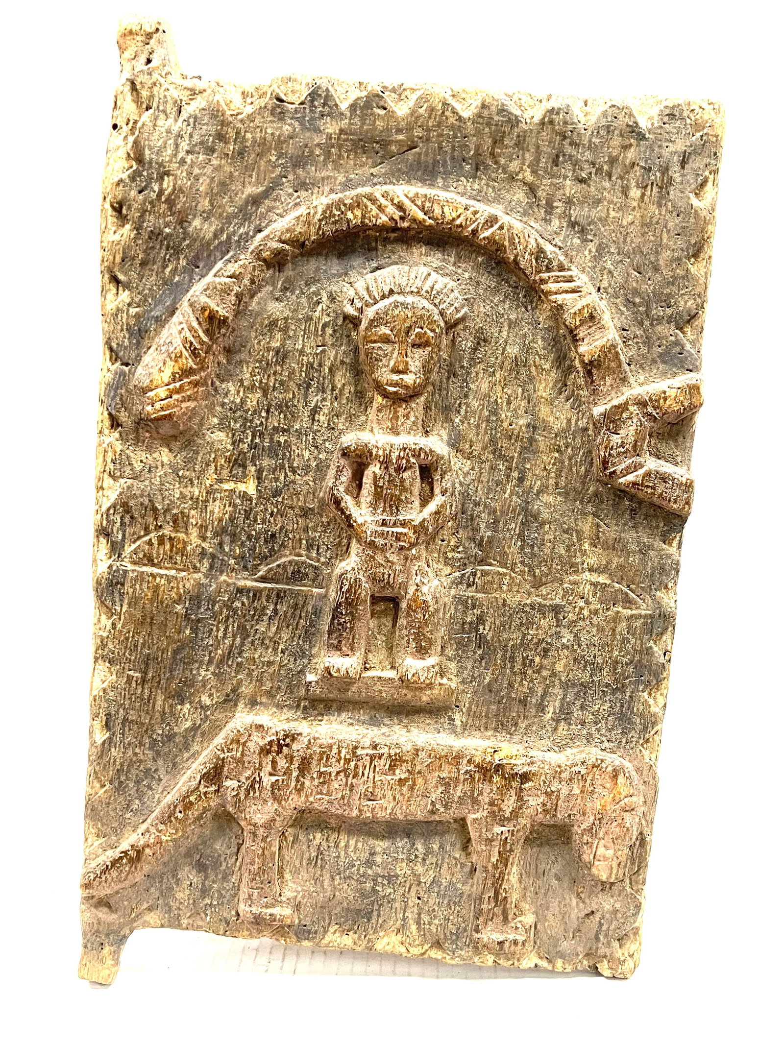 Baule Door: Title: Baule Door Description: African Tribal Art Carved Wood Baule Door Materials: Wood Date/Period: Late 20th Century Size: 20" h x 12" w Reserve: $200.00 Shipping: Domestic: Flat-rate of $40.00 to