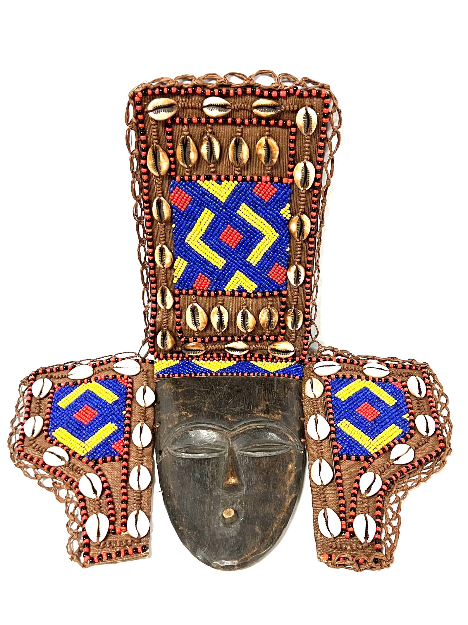 Kuba Mask: Title: Kuba Mask Description: African Tribal Art Carved Wood Kuba Mask Materials: Wood Date/Period: Late 20th Century Size: 17" h x 14" w Reserve: $300.00 Shipping: Domestic: Flat-rate of $30.00 to a