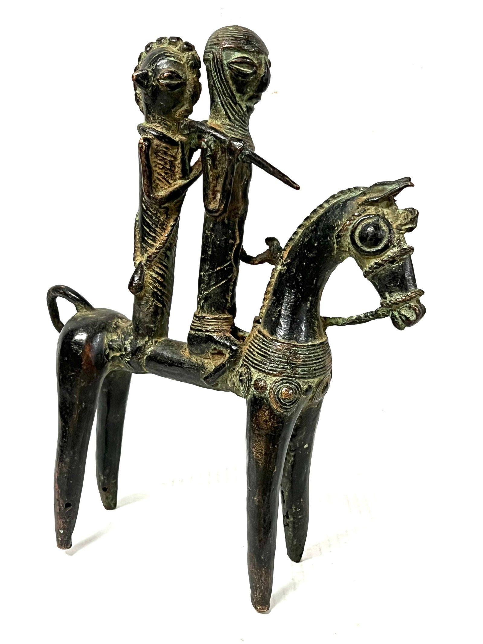 Chad Bronze Horse with Rider - 10