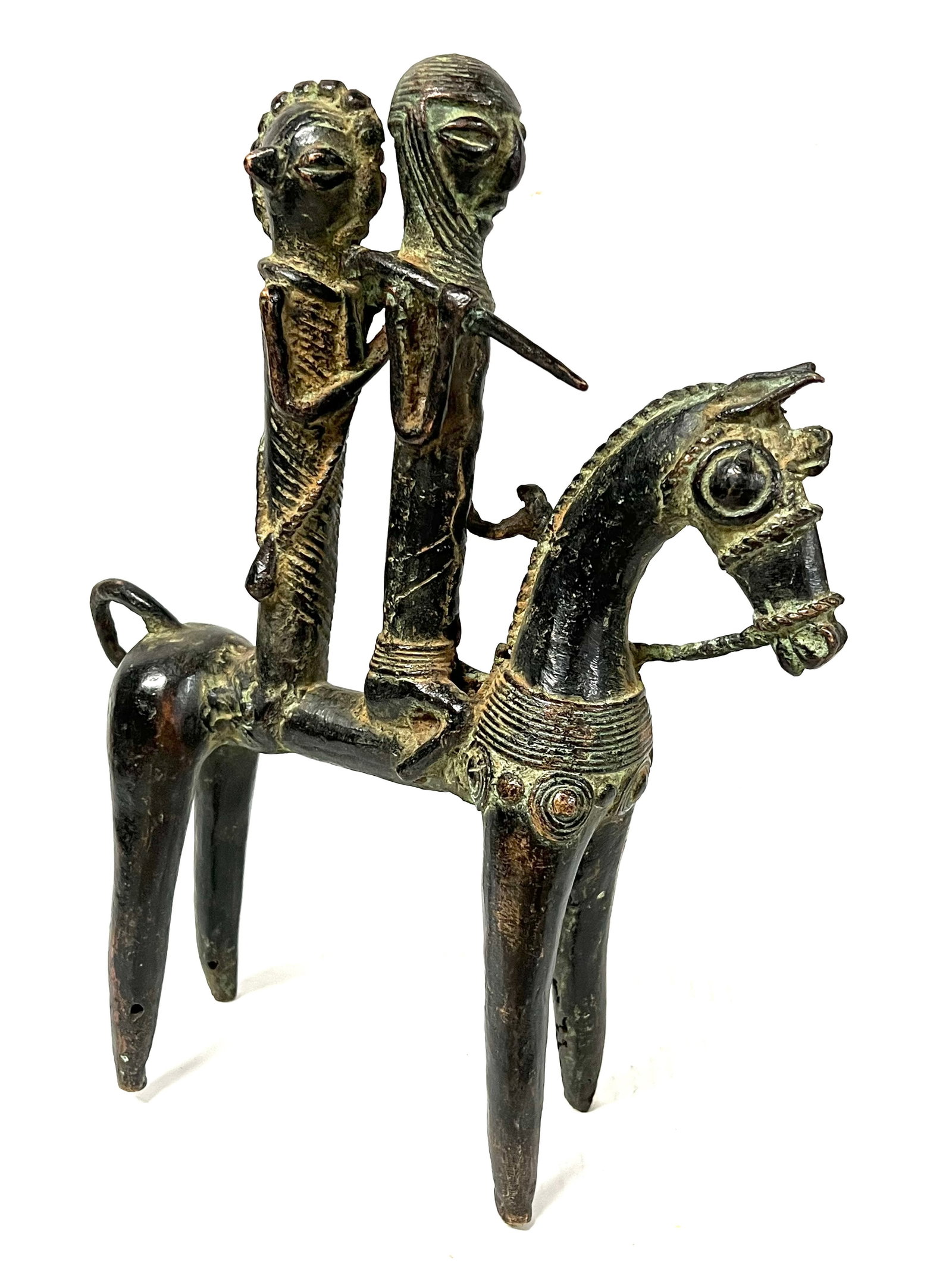 Chad Bronze Horse with Rider - 2